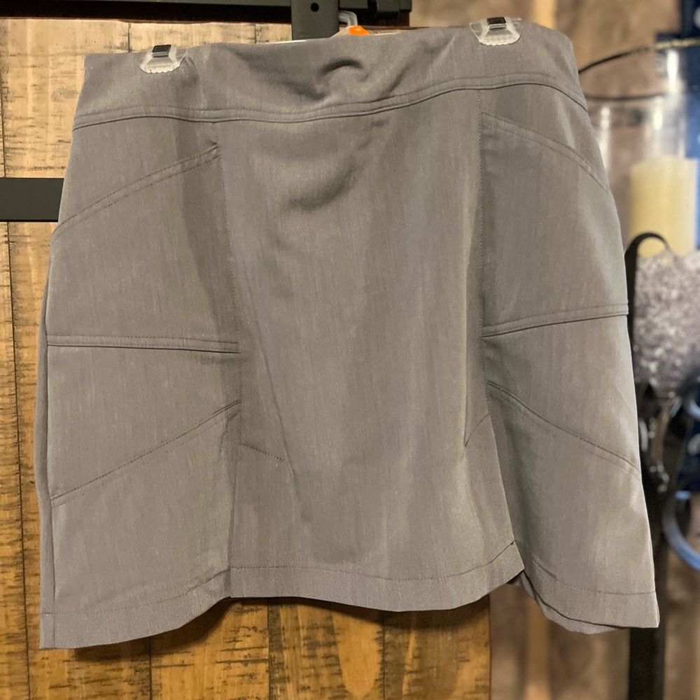 Women's Gray Casual A-Line Skirt